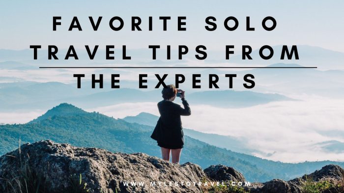 Solo travel tips